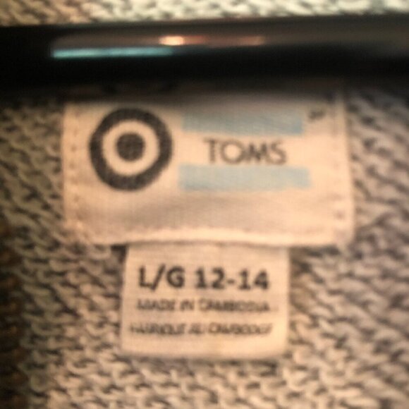Toms for Target gray hoodie youth sz L [could also fit women's sz S] - Picture 5 of 8